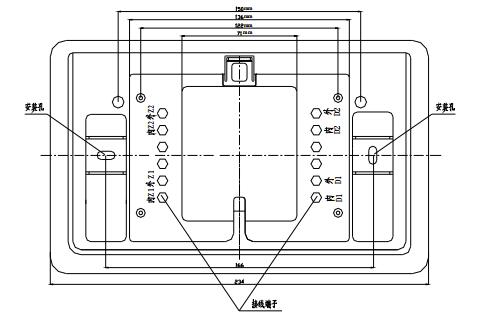 火災顯示盤安裝底座示意圖